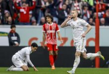 De Ligt celebra un gol con el Bayern