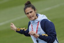 Montse Tomé, durante un entrenamiento.