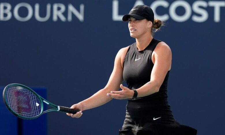 Sabalenka, durante el partido contra Badosa