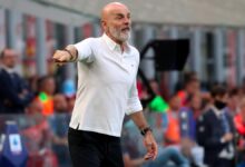 Stefano Pioli, técnico del AC Milan, durante un partido del equipo italiano