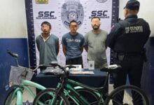 Aprehendidos Tres Individuos por Intento de Robo de Bicicleta en Playa del Carmen