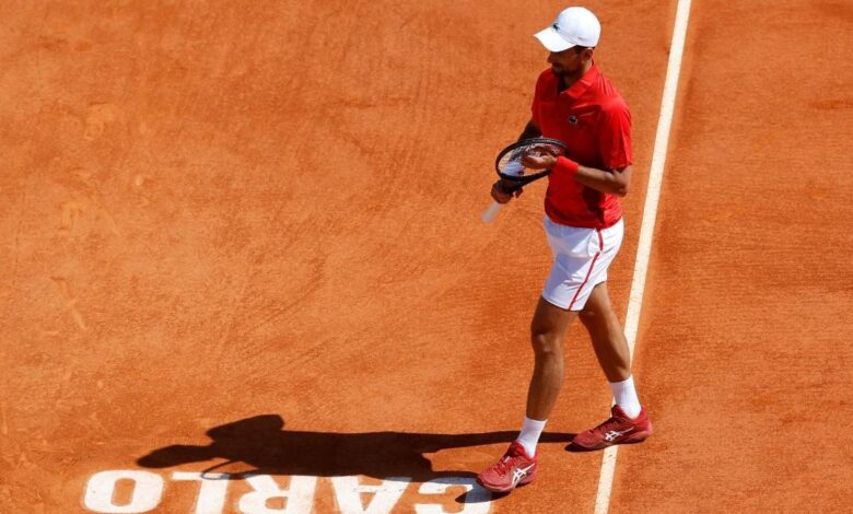 Djokovic, durante su partido ante Musetti