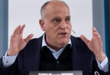 Rueda de prensa del presidente de LaLiga, Javier Tebas.