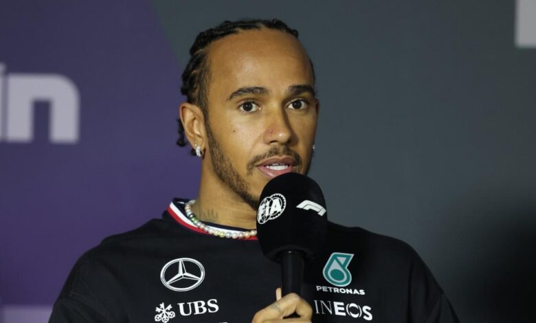 Lewis Hamilton, en una rueda de prensa