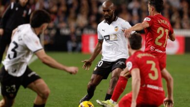 Foulquier, en un lance del partido contra el Sevilla