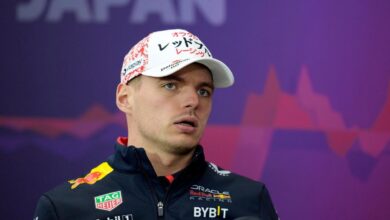 Max Verstappen, durante una rueda de prensa en Suzuka