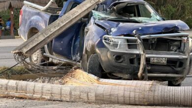 Accidente enfrente del Hotel Palladium