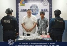 Capturan a Dos Hombres con Presuntas Drogas en Playa del Carmen