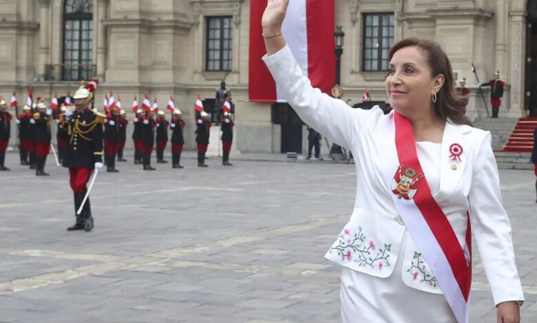 Archivo - La presidenta de Perú, Dina Boluarte.