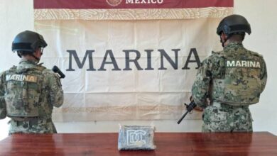 Armada Confisca Paquete con Presunto Contenido Ilegal en Playa Kantenah, Quintana Roo