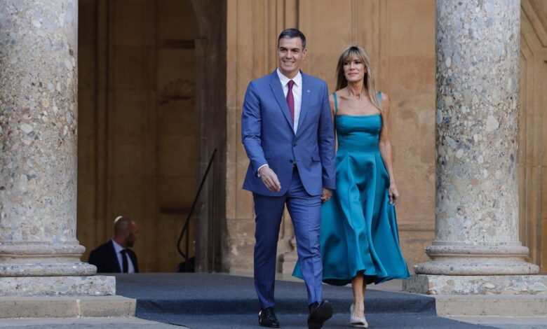 Pedro Sánchez y Begoña Gómez, en octubre del año pasado en el Palacio de Carlos V, en Granada.