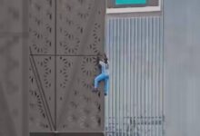 VIDEO: hombre causa tensión al escalar sin protección un enorme edificio, ¿sobrevivió?