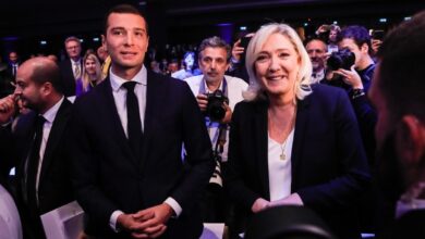 Jordan Bardella y Marine Le Pen, en una imagen de archivo.