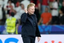 Koeman, durante el partido