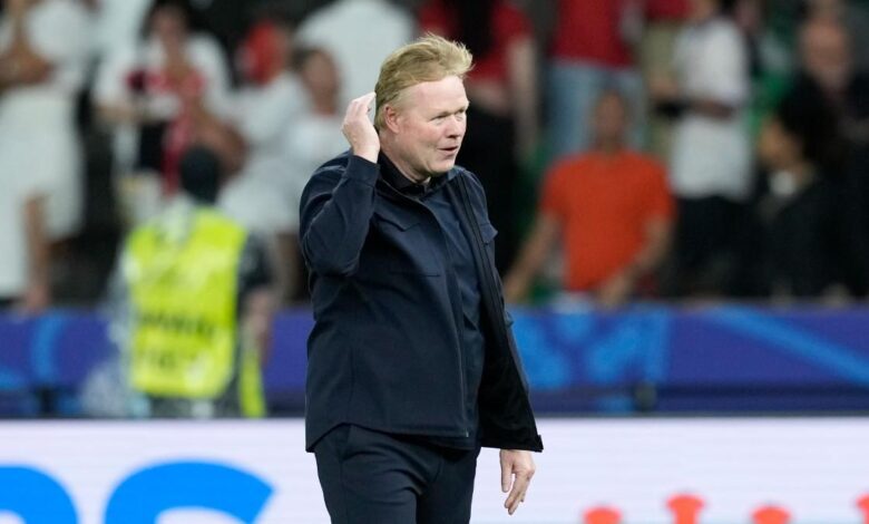 Koeman, durante el partido