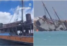 VIDEO: así fue el trágico momento en que el crucero Jolly Roger se hunde tras el paso del huracán Beryl