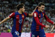 Christensen, celebrando su gol en el clásico