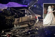 IMÁGENES FUERTES: mueren novios en accidente carretero durante su noche de bodas