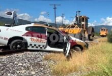 Impacta máquina de Ferromex a patrulla de Tránsito en Tamaulipas