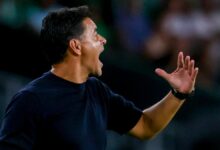 Míchel, en el duelo ante el Betis