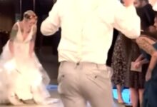 Novio le prende fuego a la novia en plena boda: VIDEO