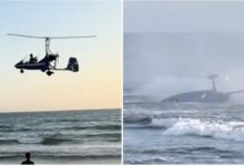 VIDEO: aeronave se estrella en el mar y cae sobre una playa repleta de turistas