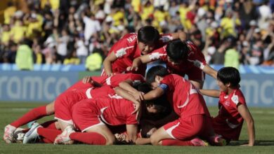 La selección coreana celebra su victoria