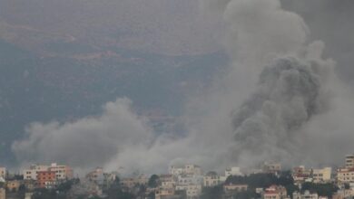 Bombardeos israelíes en el sur de Líbano.