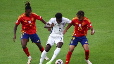 Lamine Yamal y Nico Williams, durante la final de la Eurocopa 2024