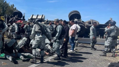 Accidente vehicular en Maravatio deja el saldo de 3 agentes de la Guardia Nacional