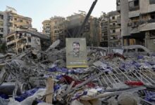 Ataques militares israelíes en la zona de Dahieh de Beirut.