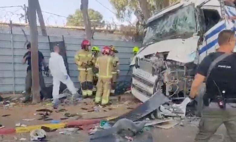 FOTOS IMPACTANTES: camión arrolla a más de 40 personas que esperaban un autobús, testigos asesinan al conductor