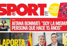 La portada SPORT del 1 de noviembre de 2024