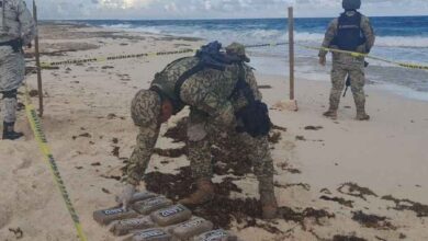 Recalan 19 kilos de cocaína en playas de Cozumel