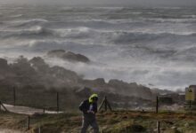 Aviones sacudidos, árboles caídos y un derby suspendido: estos son los estragos de la tormenta Darragh en el Reino Unido