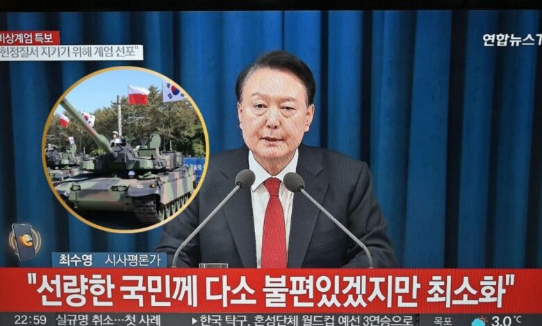 Corea del Sur se militariza y declara ley marcial de emergencia