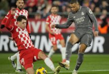 Mbappé, en una jugada ante el Girona