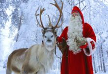 Papa noel y uno de sus renos