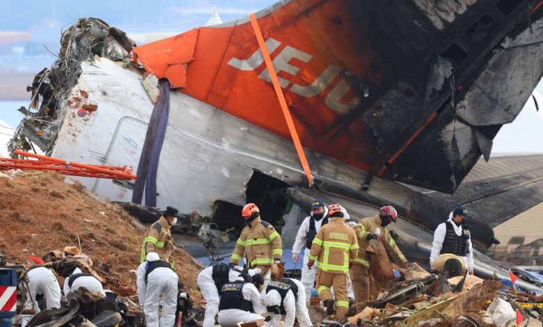 Cajas negras de avión accidentado en Corea del Sur dejaron de grabar cuatro minutos antes del desastre