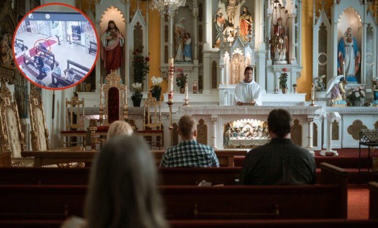 Captan a delincuente robando a feligreses en una iglesia mientras rezan