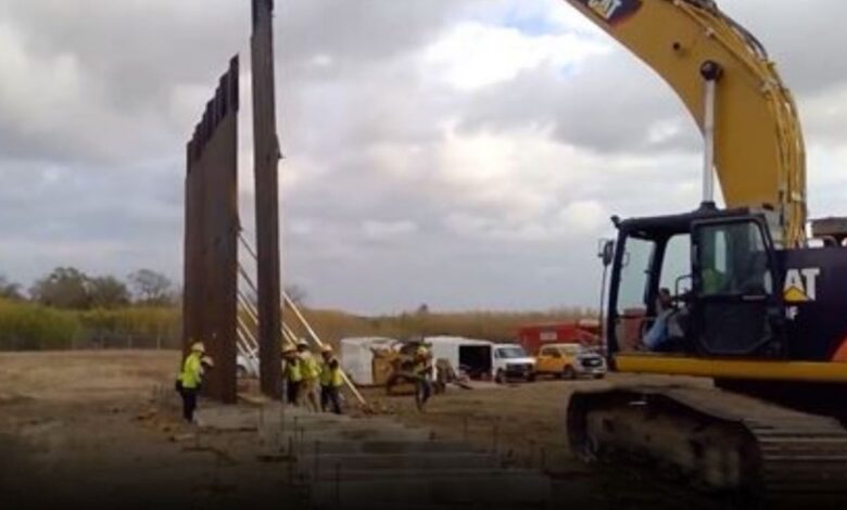 Construcción del muro fronterizo en Texas inicia una semana antes de la investidura de Donald Trump