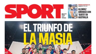 La portada SPORT de hoy, martes 14 de diciembre de 2025