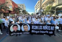 Marchan por Gael y Alexander, niños asesinados en Culiacán