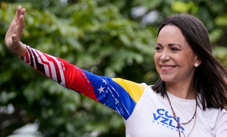 María Corina Machado es atacada y detenida durante una protesta en Caracas