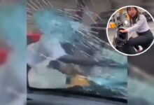 Mujer destroza el carro de su ex en pleno tráfico, reclamo divide las redes: VIDEO