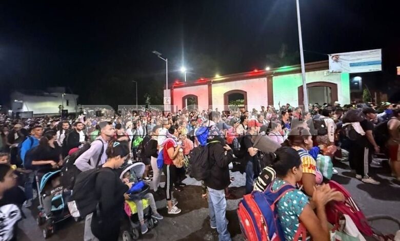 Parte caravana migrante de Tapachula, Chiapas