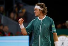 Andrey Rublev, tras vencer a Carlos Alcaraz en Madrid