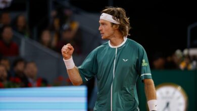 Andrey Rublev, tras vencer a Carlos Alcaraz en Madrid