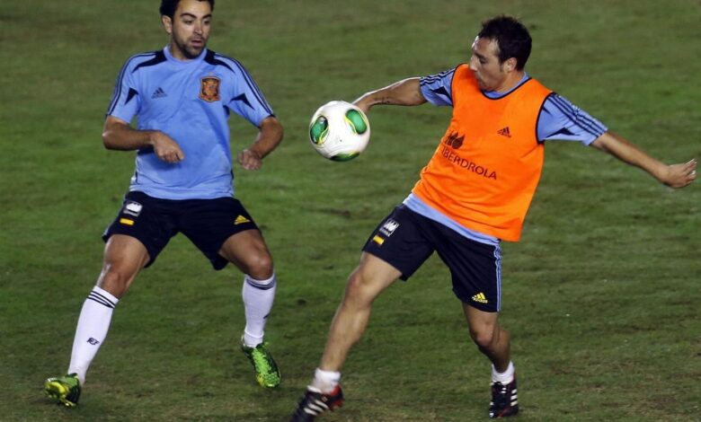 Xavi y Cazorla compartieron muchas batallas en la selección española