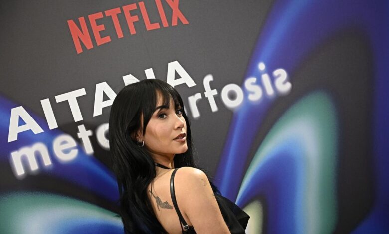 Aitana Ocaña durante el estreno de su nueva serie documental para Netflix.